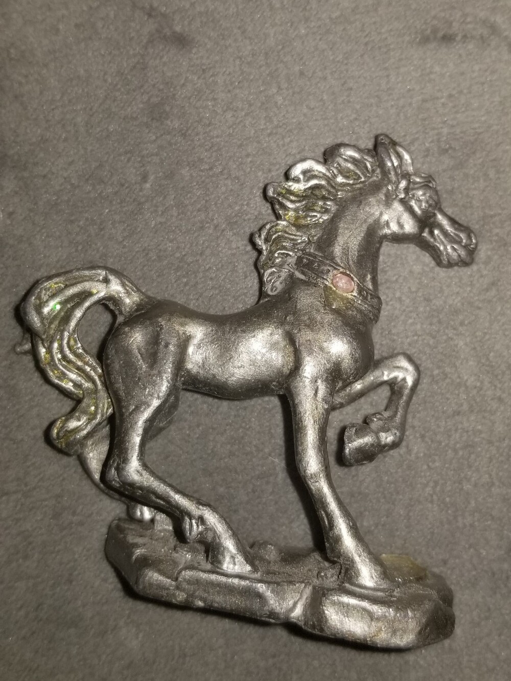 Horse Figurine With Pink Gems